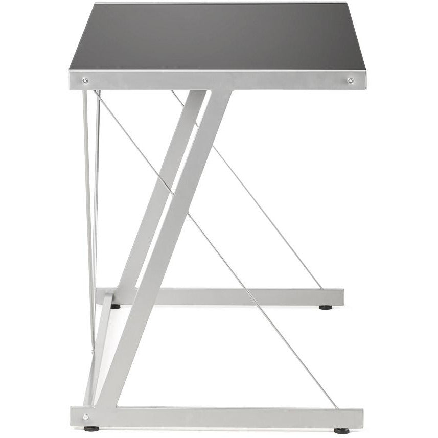 Sort skrivebord med glasplade TASTIERA