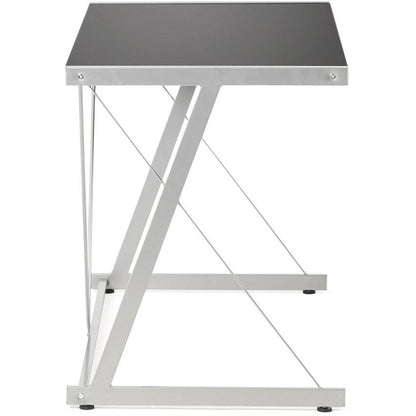 Sort skrivebord med glasplade TASTIERA