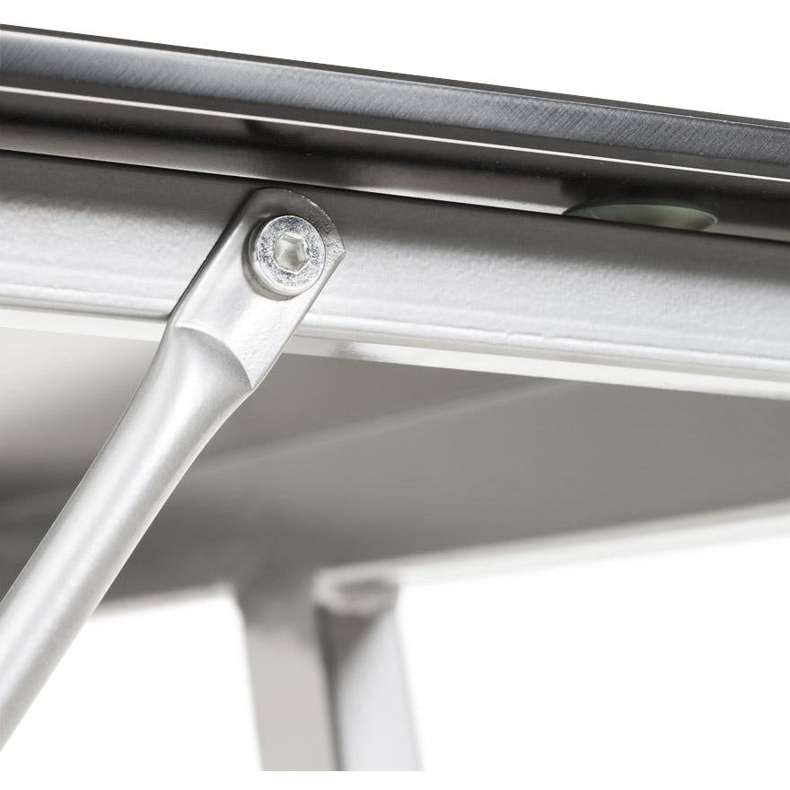 Sort skrivebord med glasplade TASTIERA