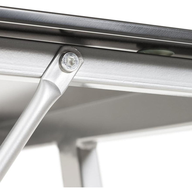 Sort skrivebord med glasplade TASTIERA