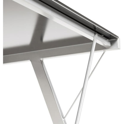 Sort skrivebord med glasplade TASTIERA