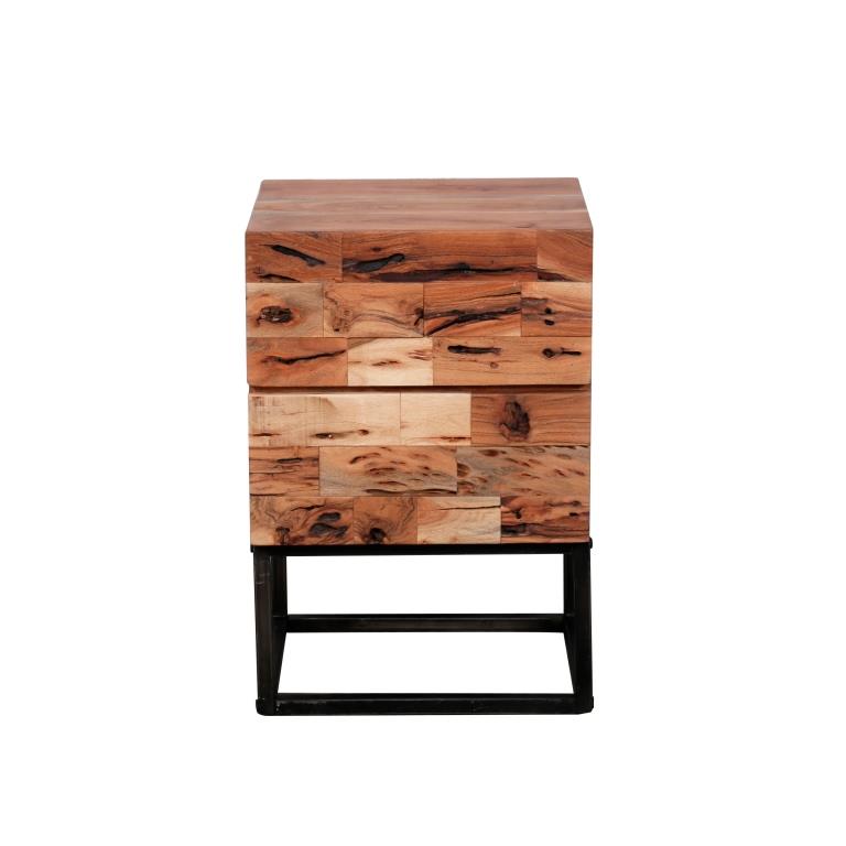 Sofabord - Massiv sandblæst akacietræ