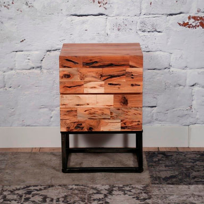 Sofabord - Massiv sandblæst akacietræ