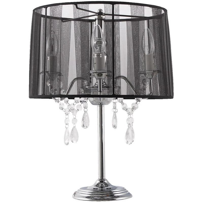 Siamdesign bordlampe med lysestage - Sort