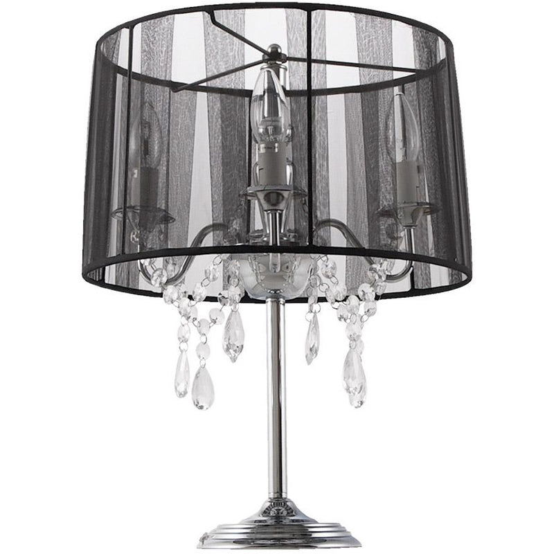 Siamdesign bordlampe med lysestage - Sort