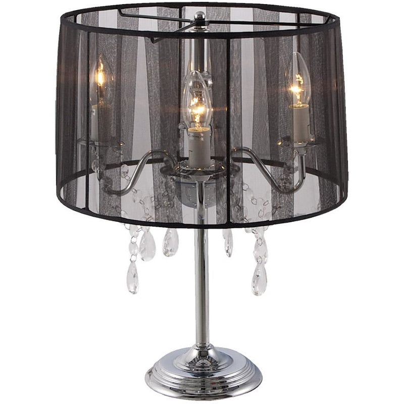 Siamdesign bordlampe med lysestage - Sort