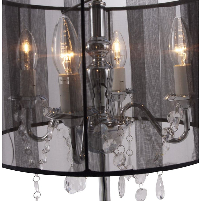 Siamdesign bordlampe med lysestage - Sort