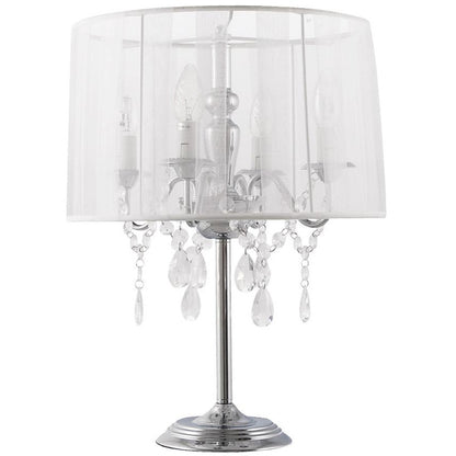 Siamdesign bordlampe med lysestage - Hvid