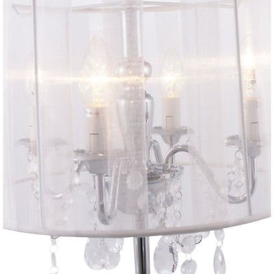 Siamdesign bordlampe med lysestage - Hvid