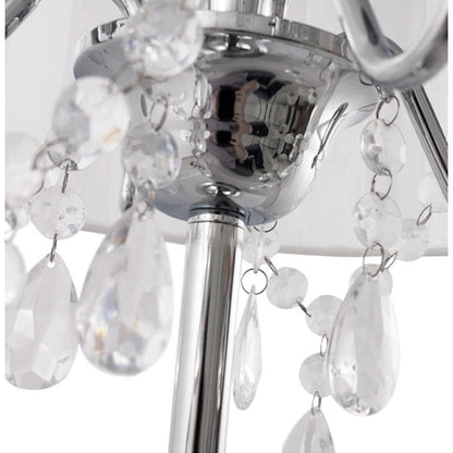 Siamdesign bordlampe med lysestage - Hvid