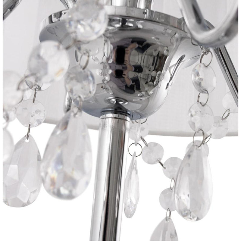 Siamdesign bordlampe med lysestage - Hvid