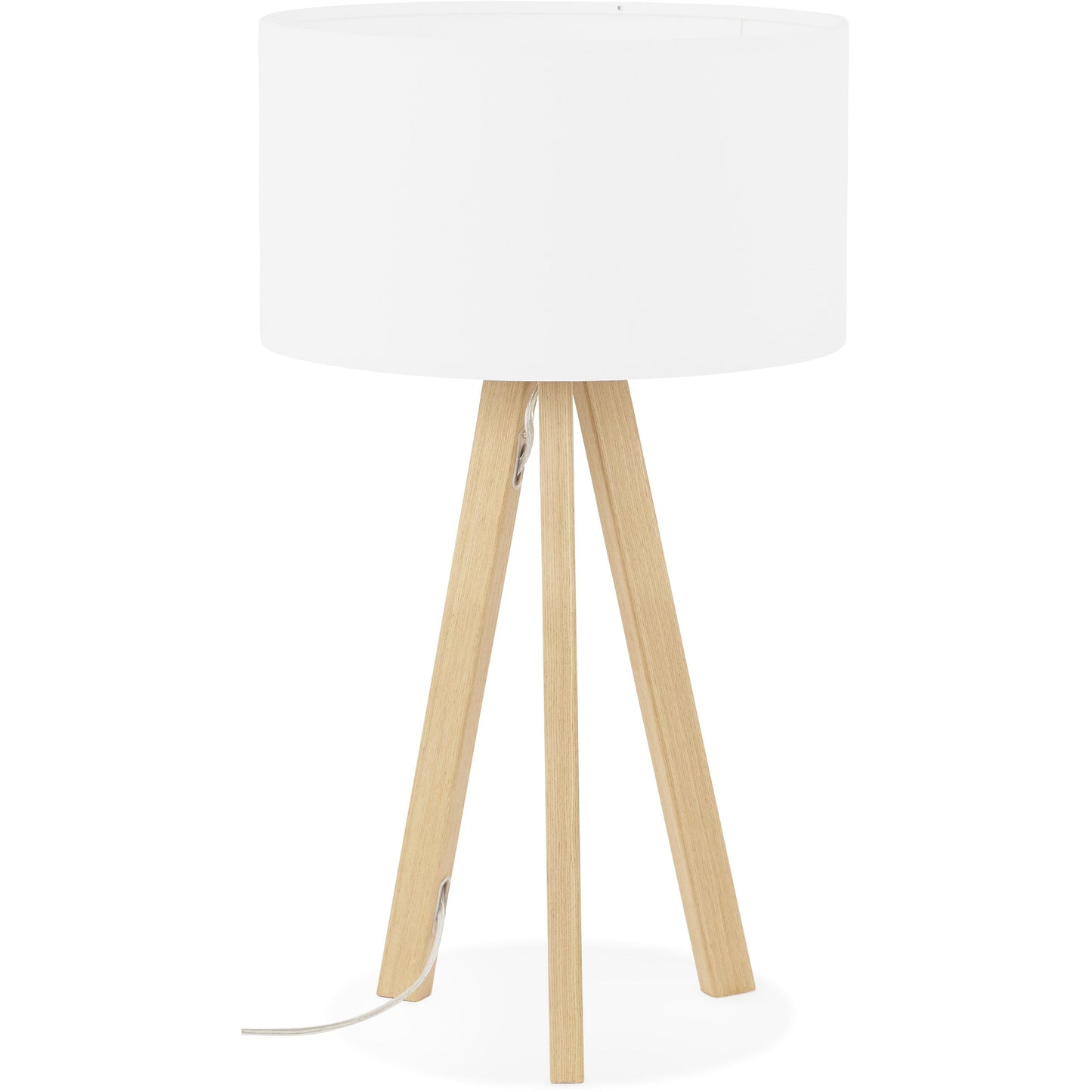 Bordlampe med lampeskærm - Trivet Hvid