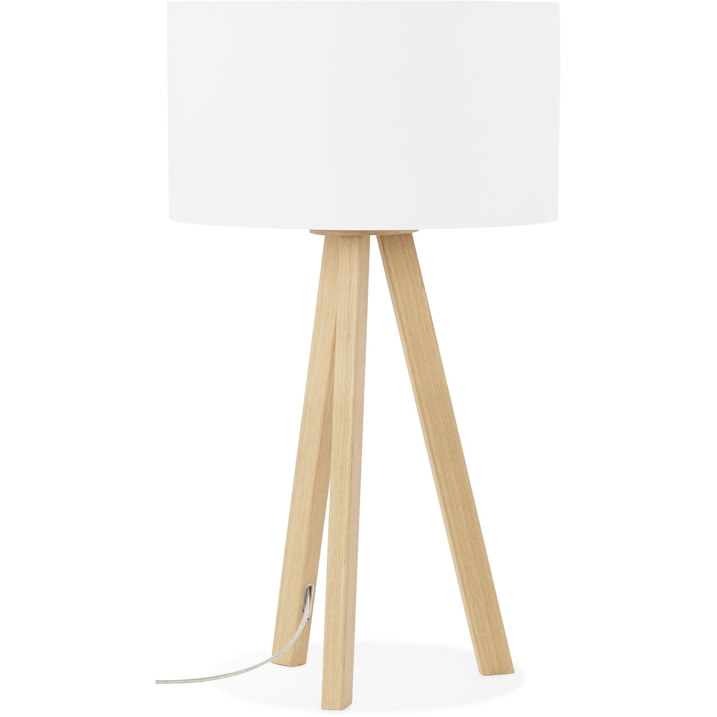 Bordlampe med lampeskærm - Trivet Hvid