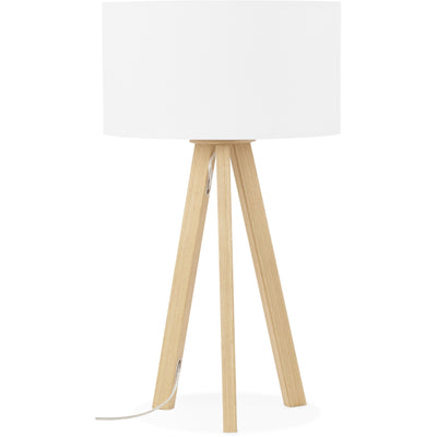 Bordlampe med lampeskærm - Trivet Hvid