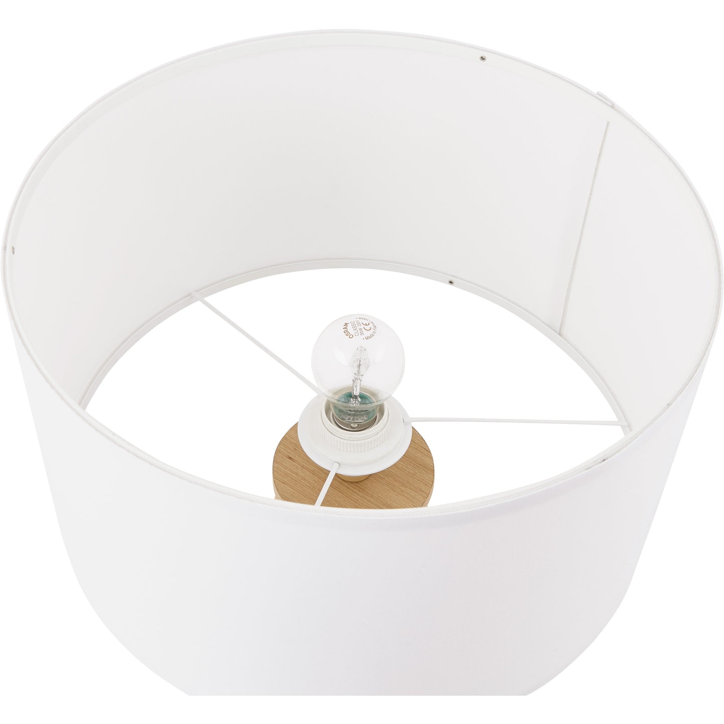 Bordlampe med lampeskærm - Trivet Hvid