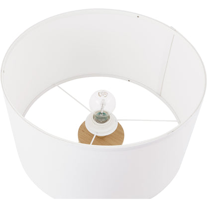 Bordlampe med lampeskærm - Trivet Hvid