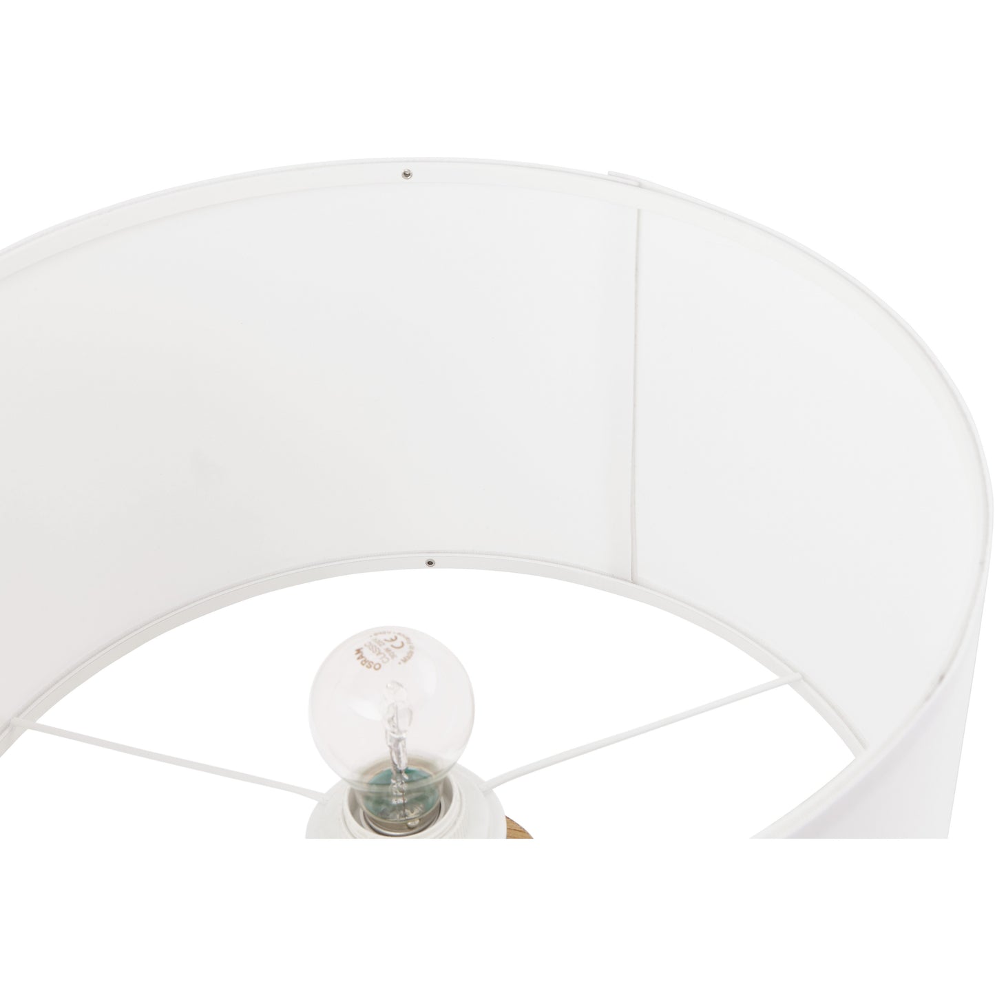 Bordlampe med lampeskærm - Trivet Hvid