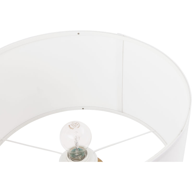 Bordlampe med lampeskærm - Trivet Hvid