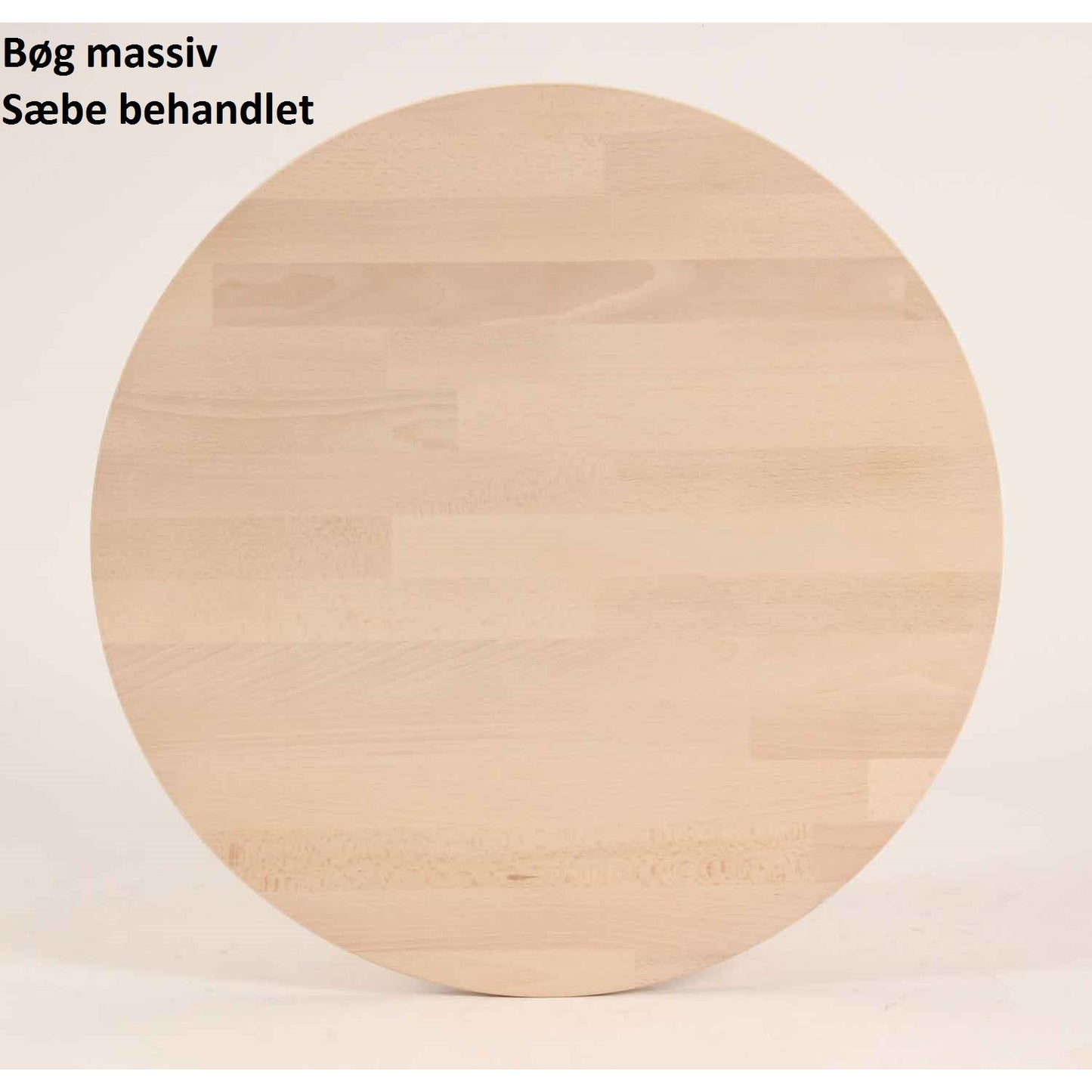 Spisebord incl. 1 tillægsplade, massiv bøg, ø 120 cm.