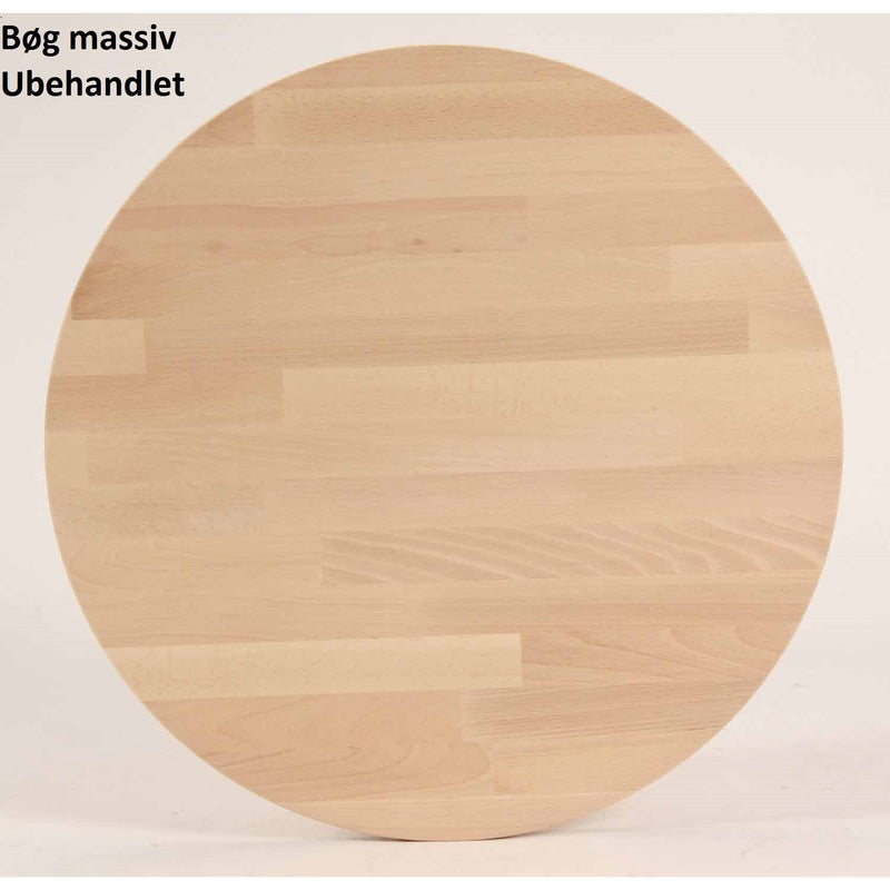 Spisebord incl. 1 tillægsplade, massiv bøg, ø 120 cm.