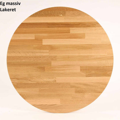 Spisebord, massiv eg, sorte metalben, 120 x 60 cm.