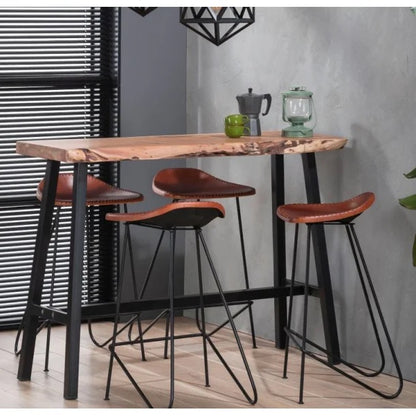 Barbord, 46 x 125 cm., massiv akacie træ.