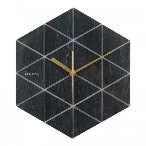 Karlsson Vægur - Marble Hexagon